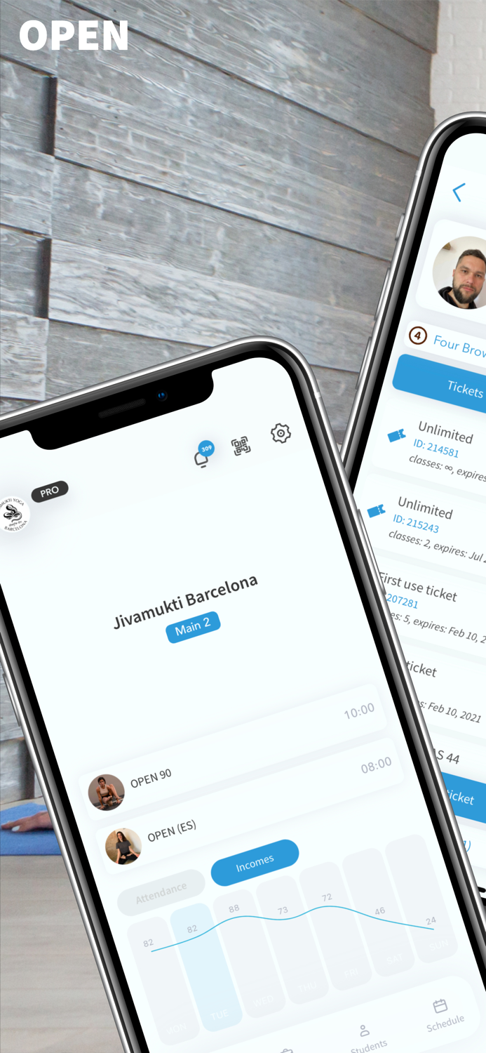 Open Manager. Yoga and Gym