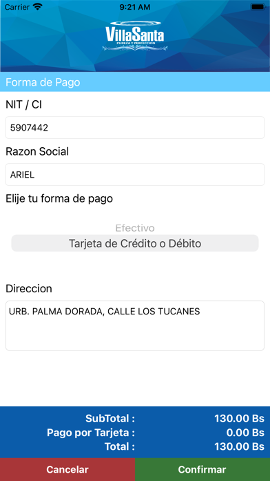 VillaSanta Agua Natural Screenshot