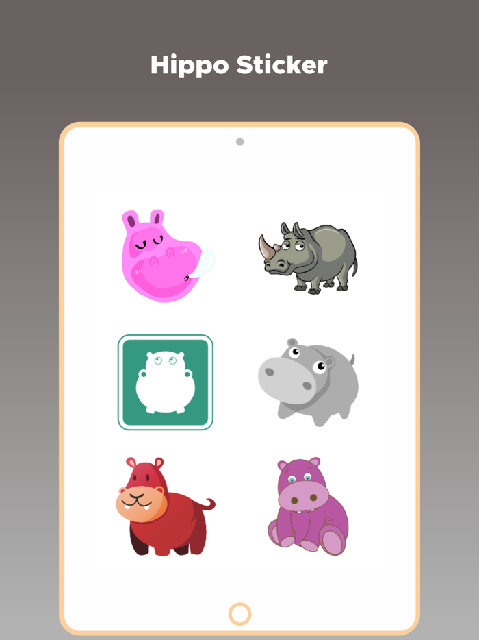 Happy Hippo Stickers
