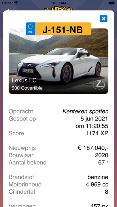 Kenteken challenge Screenshot
