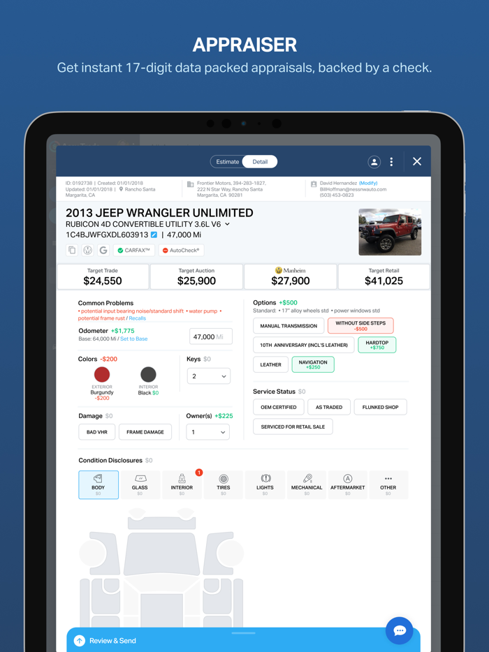 Galves Vehicle Appraiser