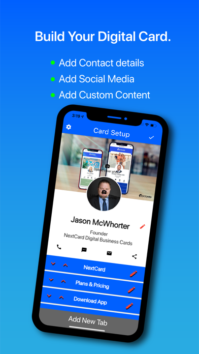NextCard Digital Business Card Screenshot