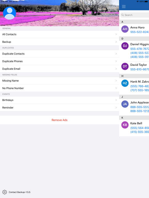 Screenshot #5 pour Backup Contacts Cleaner