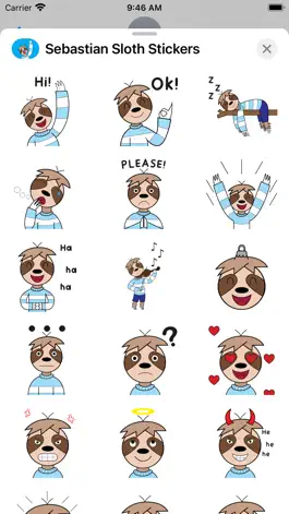 Game screenshot Sebastian Sloth Stickers apk