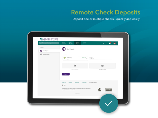 Community First CU iPad screenshot 5 - Finance app