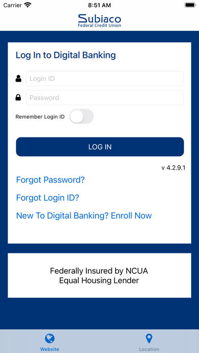 Subiaco Federal CU Mobile Screenshot