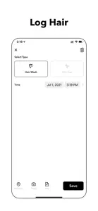 HairTrack: Log Your Hair screenshot #2 for iPhone