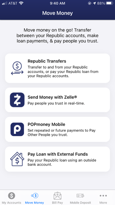 Republic Bank Mobile App Screenshot
