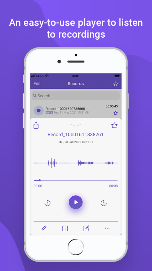 #5. REKK - Voice Recorder (iOS) 由: CLEVERCONTROL LLC