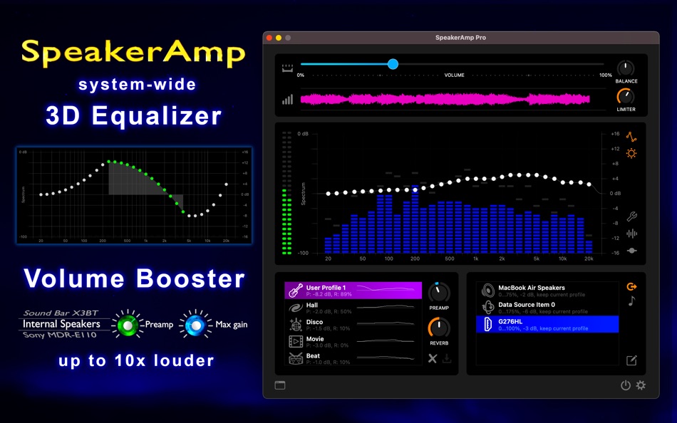 SpeakerAmp:Booster & Equalizer - 6.0 - (macOS)