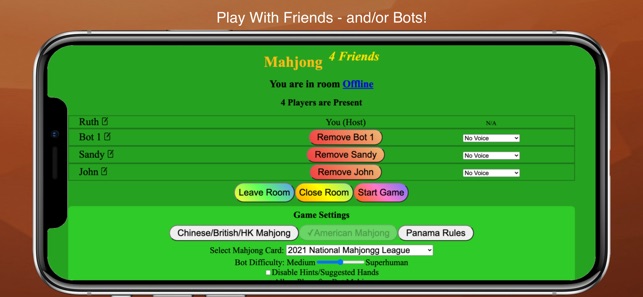 Playing Marvelous Mah Jongg online using Mahjong 4 Friends 