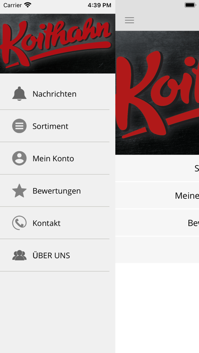 Koithahns BestellApp Screenshot