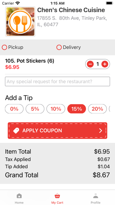 Chen's Chinese Cuisine Screenshot