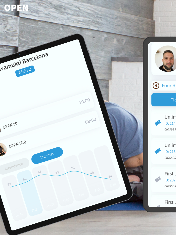 Open Manager. Yoga and Gym