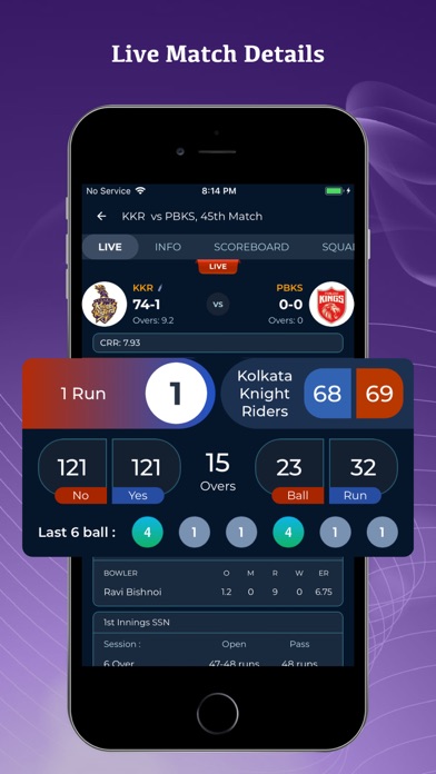 ScoreBazaar Cricket Live Line Screenshot