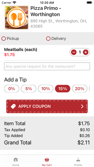 Pizza Primo Screenshot