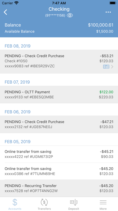 F & M Savings Bank Screenshot