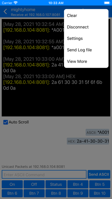 UDP Terminal Screenshot