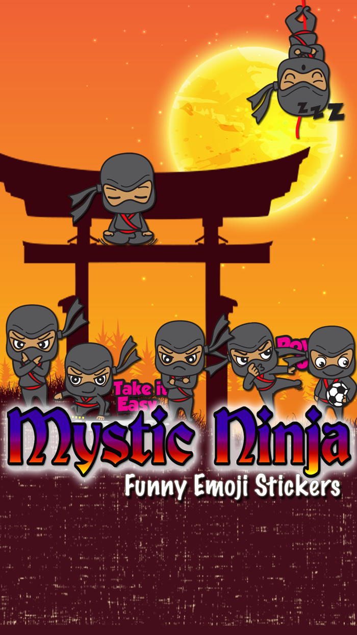 Mystic Ninja Funny Emoji Stick