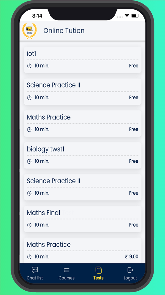 #1. My Online Tution Chat (iOS) 由: Debasish Banerjee