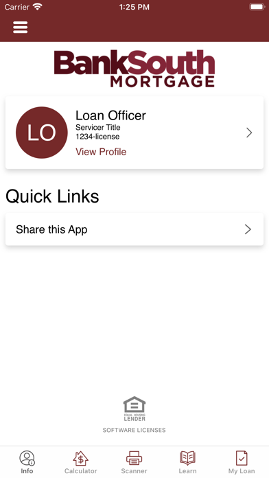 BankSouth Mortgage ReadyLoan Screenshot