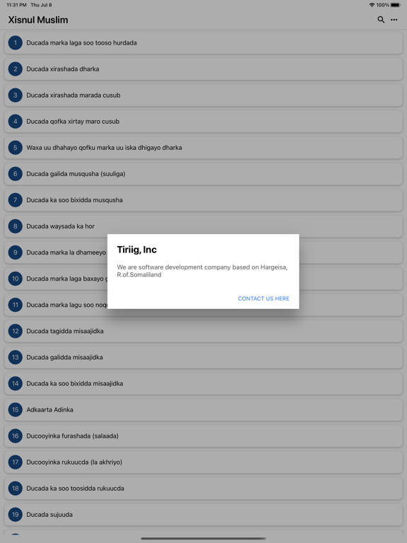 Xisnul Muslim iPad screenshot 4 - Book app
