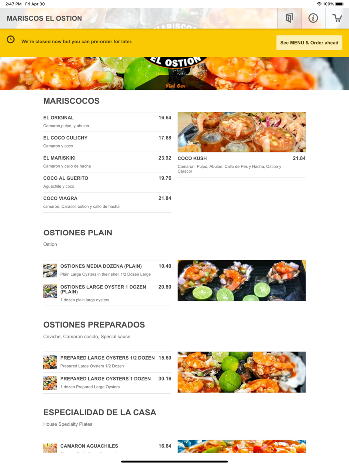 Mariscos el Ostion Pomona