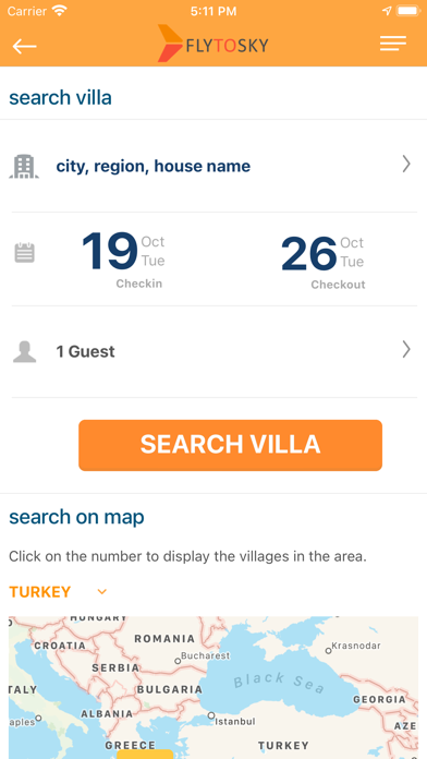 Fly To Sky - Flights, Hotels Screenshot