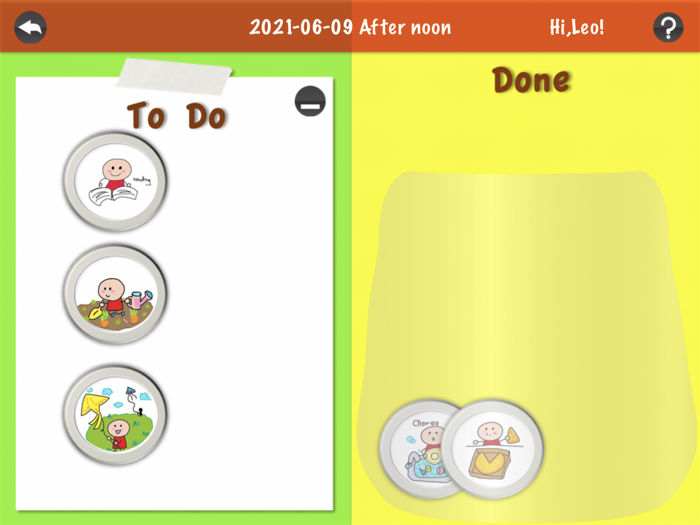 Kids schedule and Kids todo list