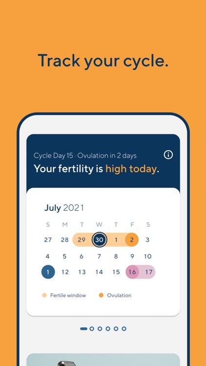 Obie: Fertility, cycle tracker