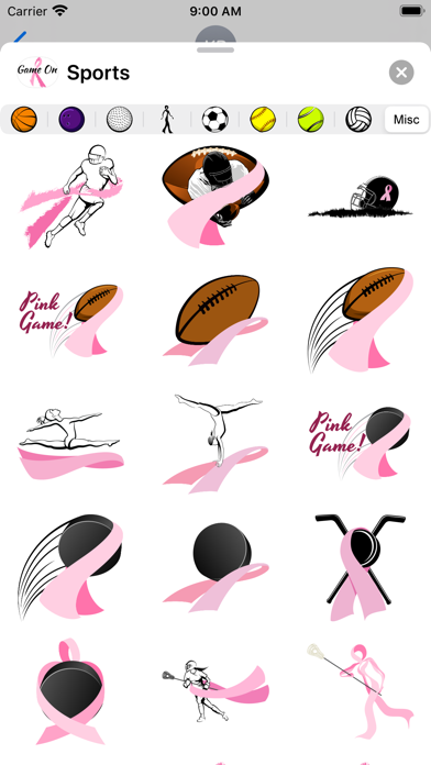 Breast Cancer Sport Ribbons Screenshot