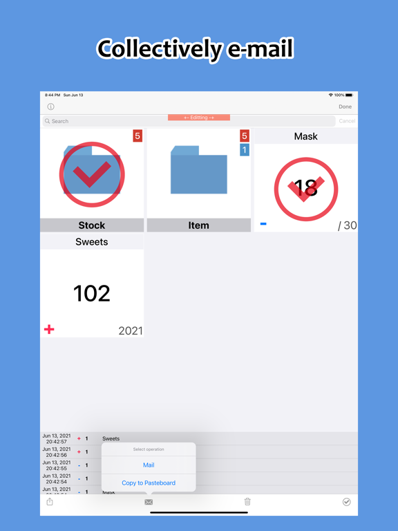 CounterList iPad screenshot