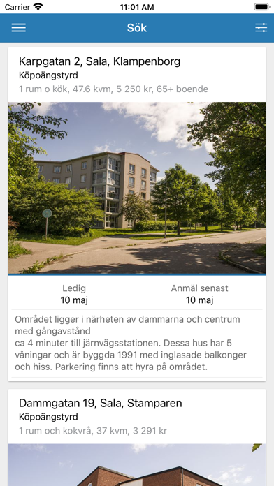 Salabostäder AB Screenshot