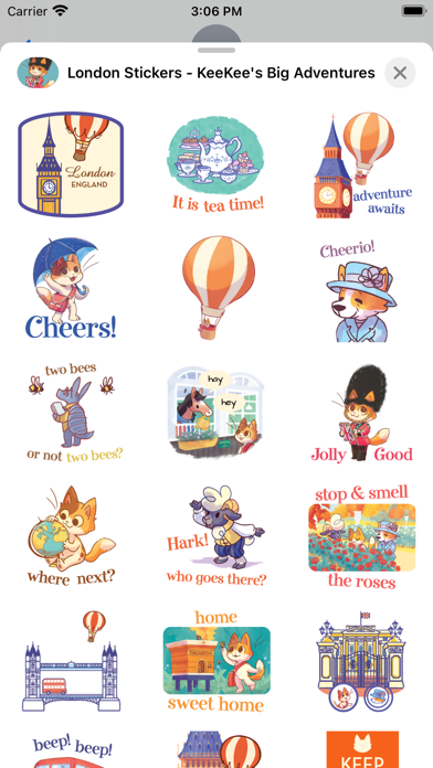 KeeKee London Stickers Screenshot