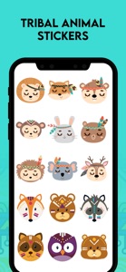 Tribal Animals Stickers screenshot #3 for iPhone