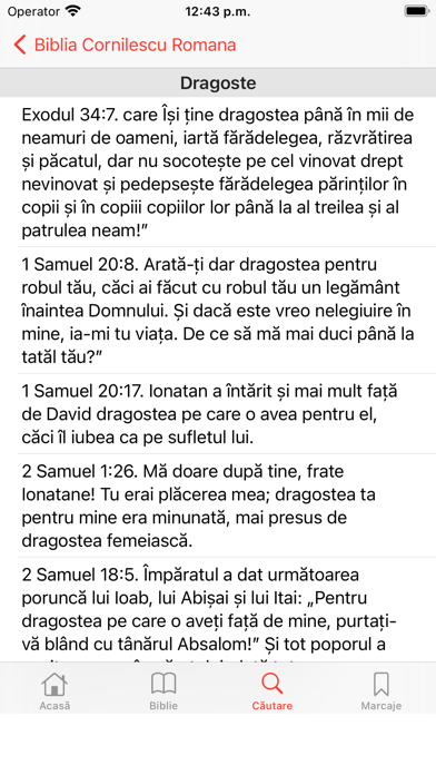 Cornilescu Romanian Bible Screenshot