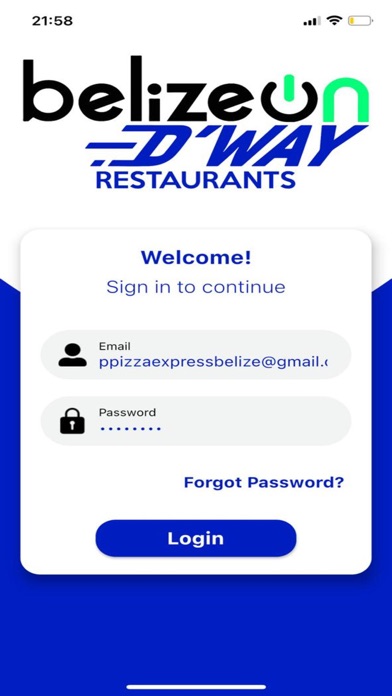 BelizeON D'Way Restaurant Screenshot