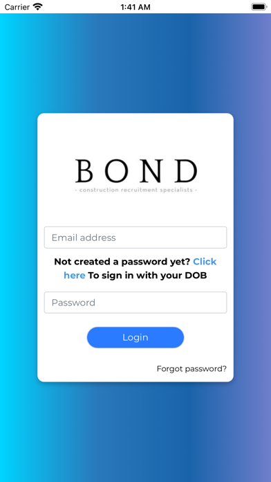 Screenshot #1 pour Bond Recruit E-Timesheets