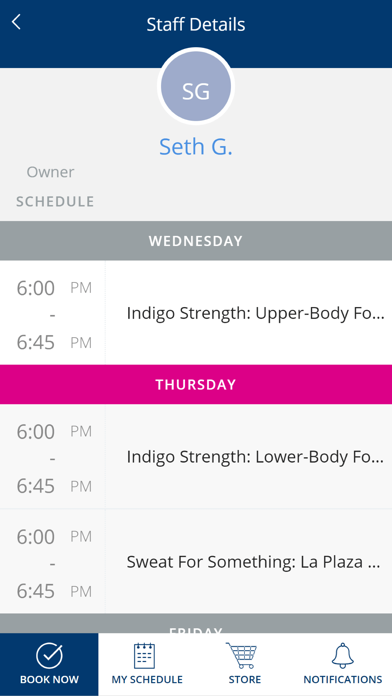 Indigo Fitness Screenshot
