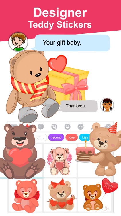 Teddy Love Stickers