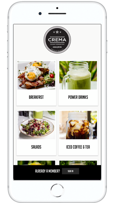 Crema Gourmet Espresso Bar Screenshot