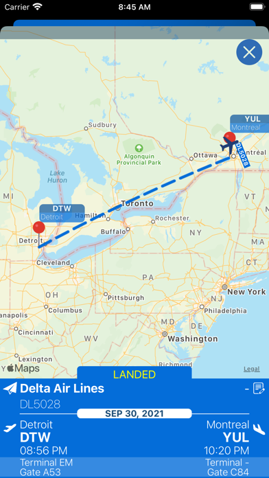 Montreal Airport (YUL) + Radar Screenshot