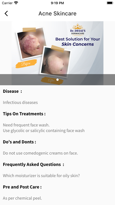 Dermacare Screenshot