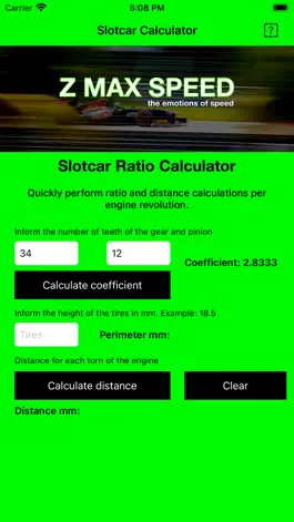 Game screenshot Slotcar Calc apk