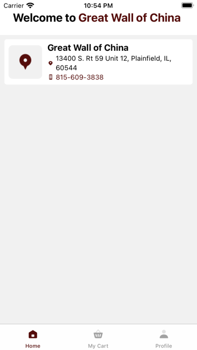 Great Wall of China-Restaurant Screenshot