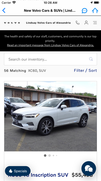 Lindsay Volvo Cars Alexandria Screenshot