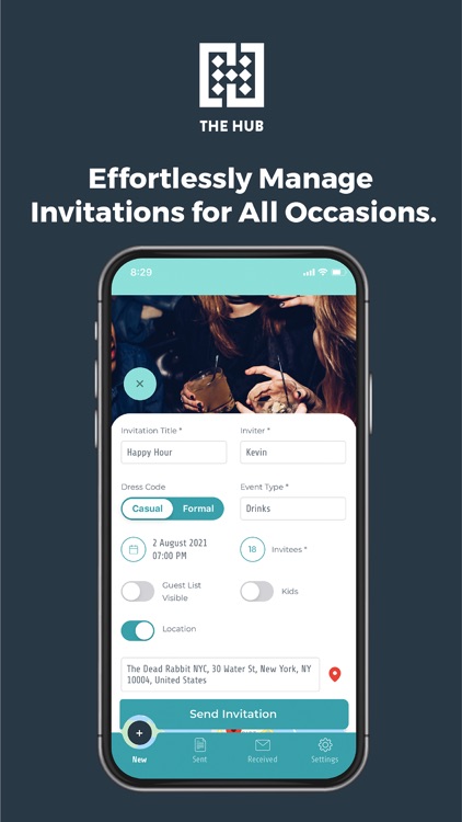 Hub App | Party Invite & RSVP