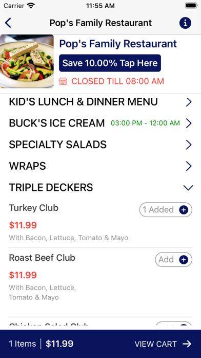 Pop's - Family Restaurant Screenshot