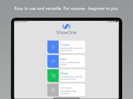 ShowOne - Pro Backing Tracks iPad screenshot 9 - Music app