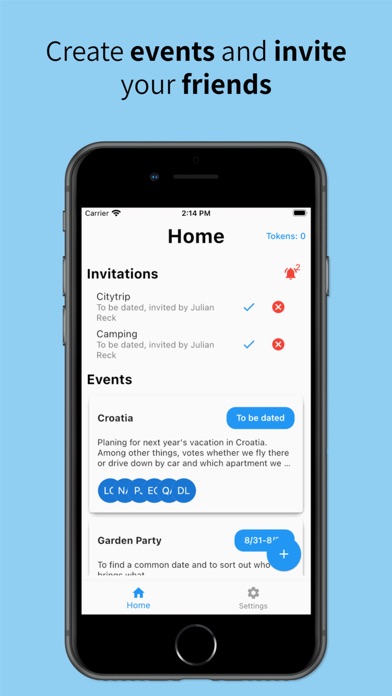 Planer - Events & Vacations Screenshot